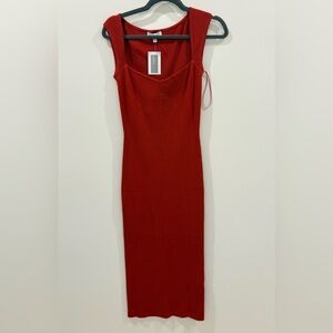Intermix Red Midi Dress